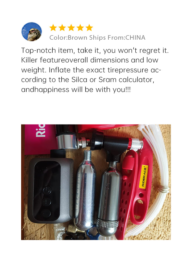 User-loved BSCOBBER A5mini mini pump – top-notch, lightweight, compact size compared to CO2 cartridge, perfect for accurate tire pressure