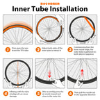 700c bicycle tube inner tube installation