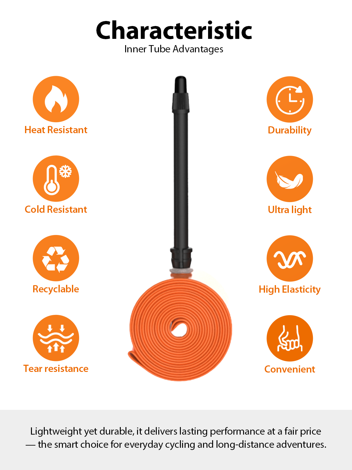 700c road bike camera inner tube advantages