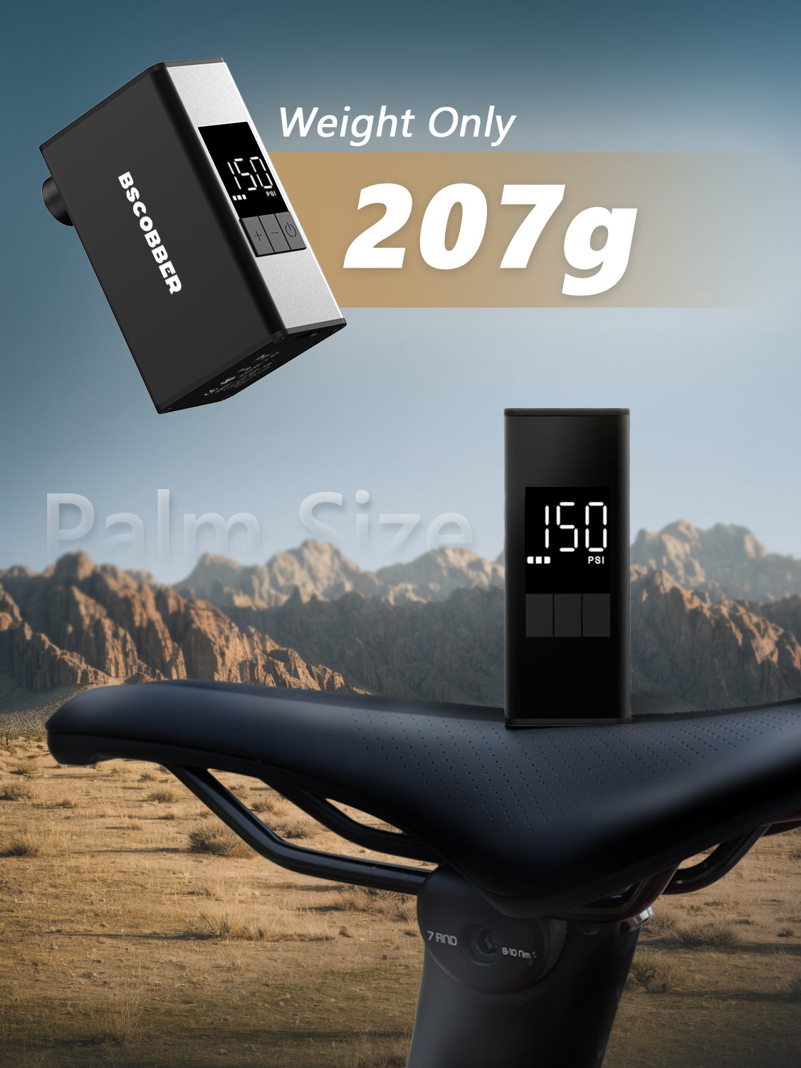 cyclic pump BSCOBBER A3Max electric bike air pump 207g