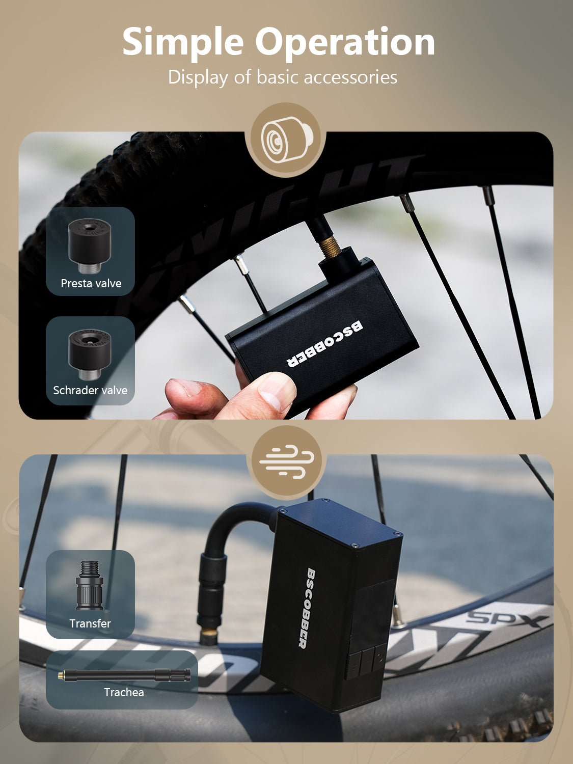 electric bike pump portable wireless presta valve schrader valve