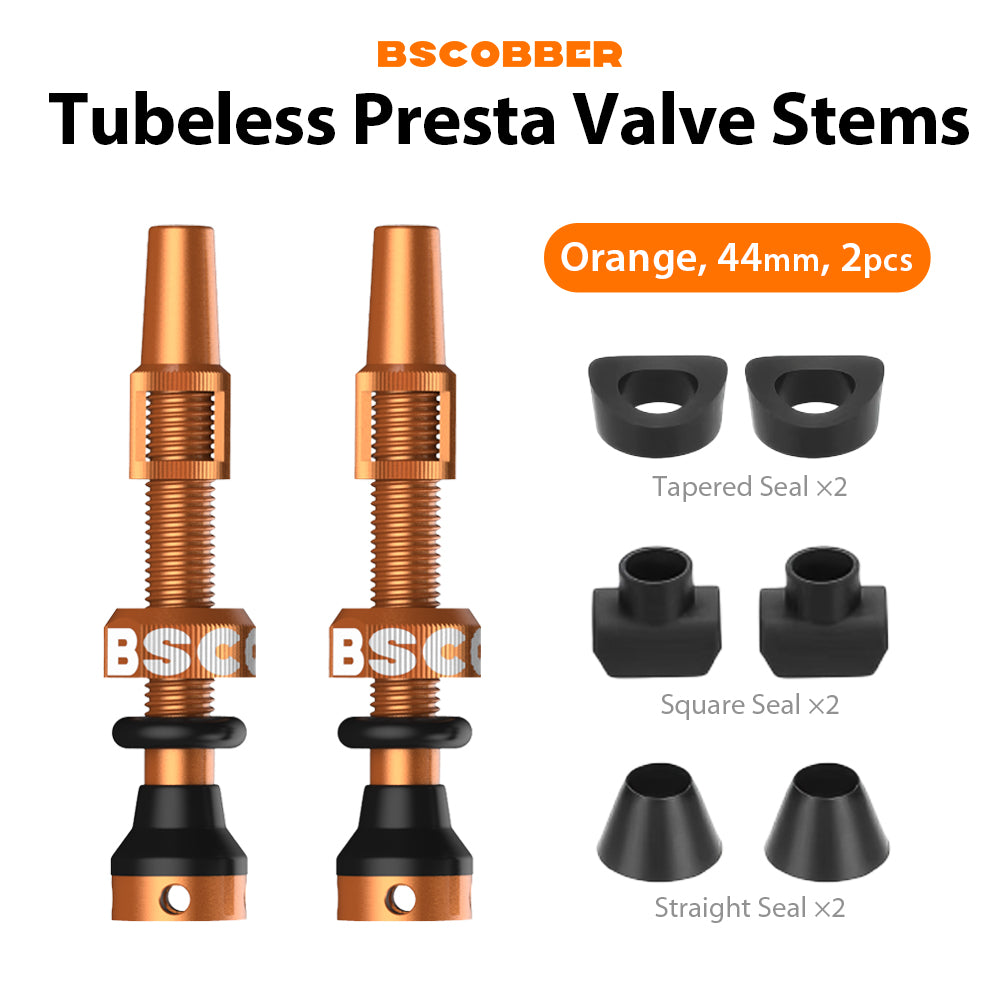 Tubeless valve 44mm orange