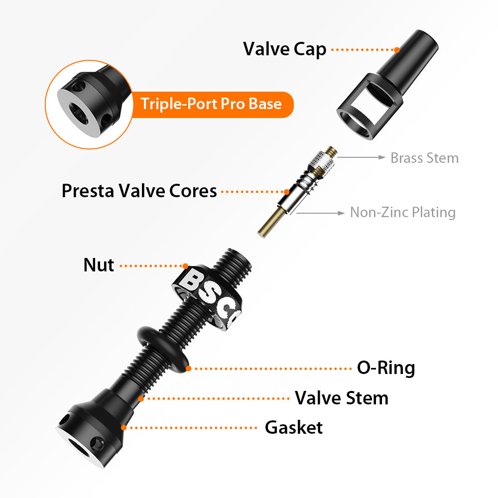 Tubeless valve Exploded view