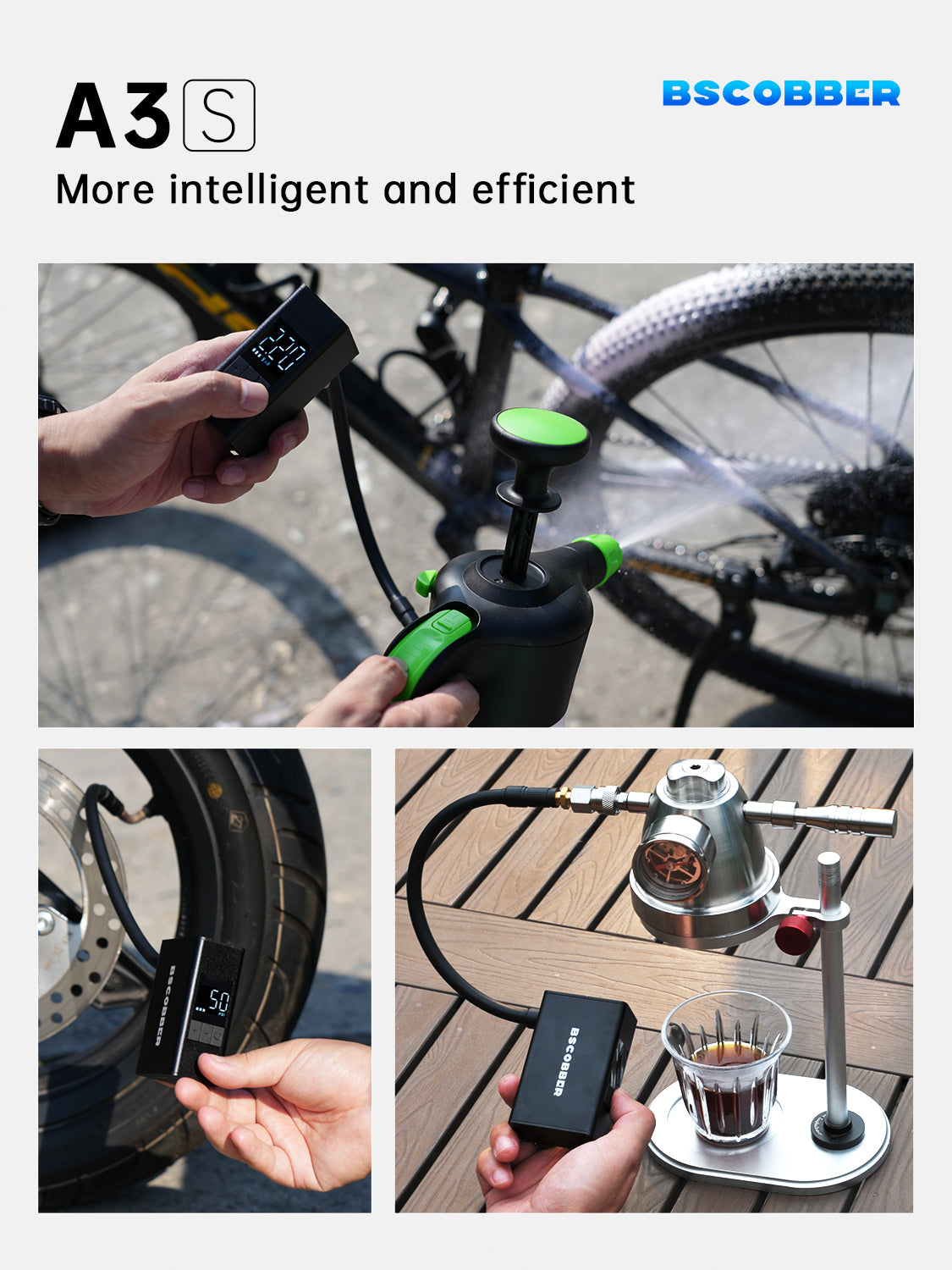 bicycle tire pump intelligent and efficient
