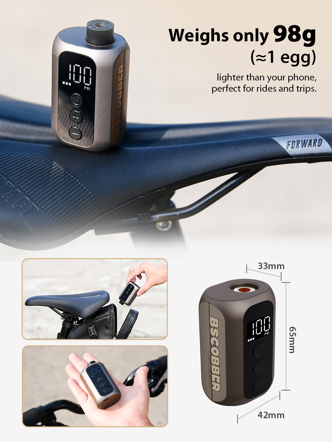 bscobber a5mini air pump for bike and cycle