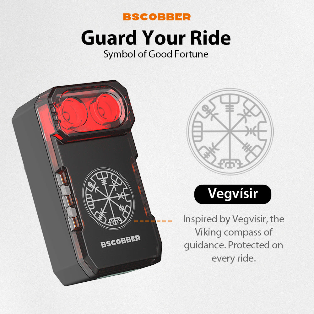 bicycle radar tail light vegvisir viking compass of guidance