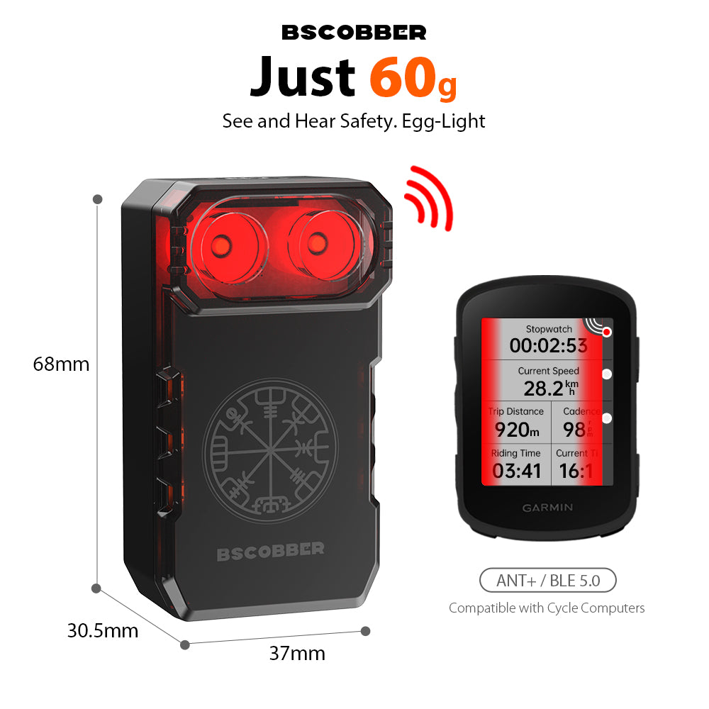 eyerad-1 bike radar tail light adapter garmin