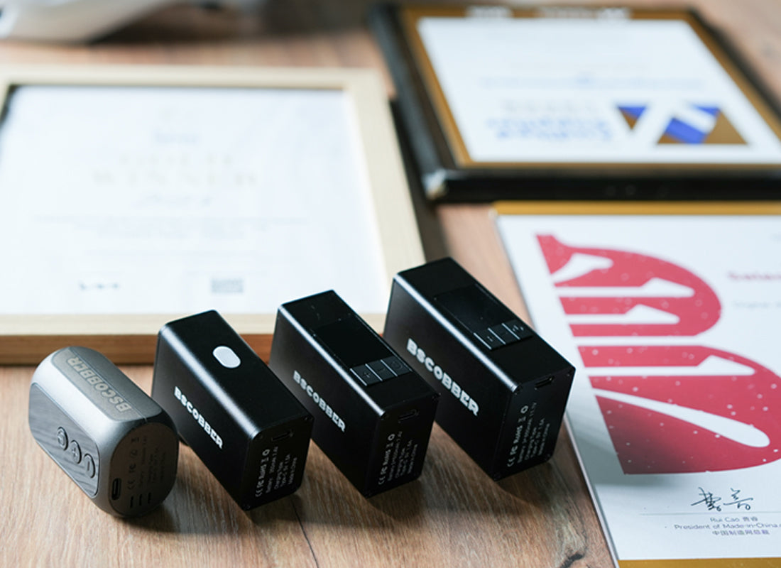 BSCOBBER Mini Pump series wins Mei Award 2024, recognized for its innovative design, lightweight portability, and high performance in electric air inflation